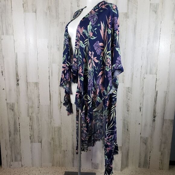 Umgee Tropical Print Kimono Sz XL/1X - Picture 5 of 9